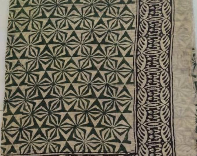 Black Geometric Cotton Sarong with Zari Border, Block Print Beach Wrap Sarong, Long Scarf Voile Summer Pareo Assorted Sarong Gift for Her