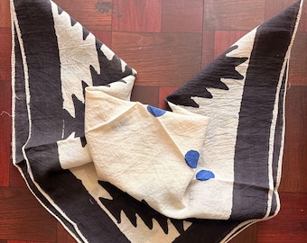 Hand Block Printed Cotton Sarong: Indian Artisan Beach Wrap Scarf