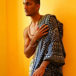 Golden Jari Border Hand Block Print Pariyo Cotton Pareo Beach Sarong Western Wraps Swim Wear Pareo Summer Scarf Printed Fabric Scarves