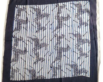 Zebra Print 100% Cotton Bandana - Handmade Boho Headscarf