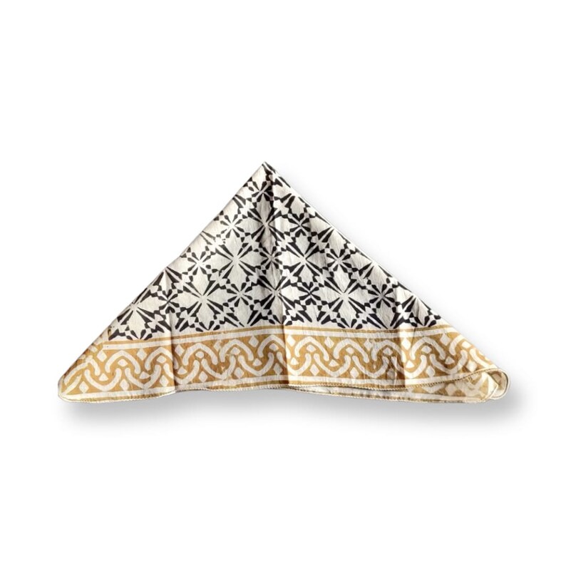 Hand Block Print Cotton Bandana Scarf, Bohemian Neckwear - Etsy