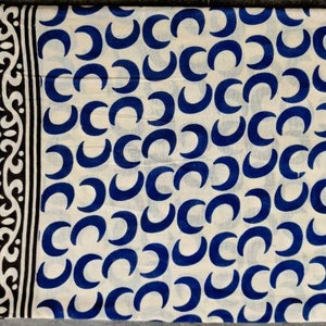 Blue Cotton Sarong| Block Print Sarong Pareo| Cotton Boho Scarf| Neck Head Wrap| Beach Sarong| Gift for Her| Mothers Day Gift| Summer Pareo