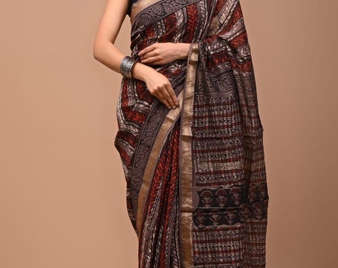 mahesvari saree choklet colour new colour desing saree indian look saree