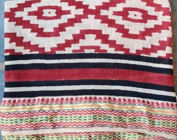 Indian Hand Block Print Sarong for women Cotton Scarf Beach wrap cover up Stole summer wear Jaipuri print Fabric