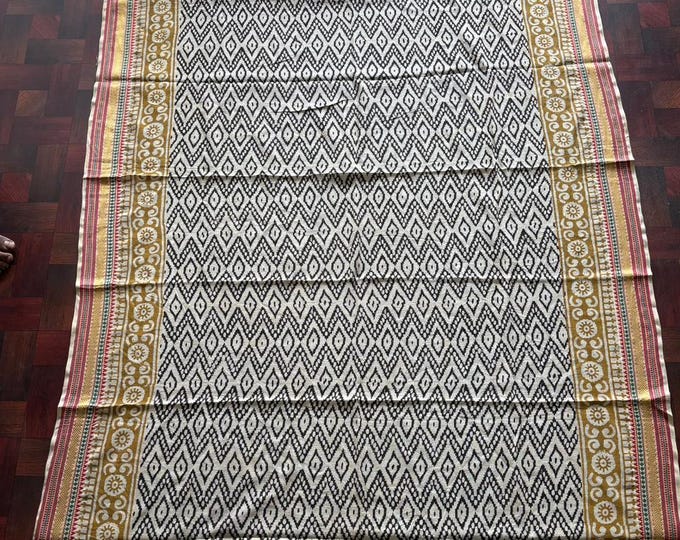 Sat of 1 pic cotton hand block print sarong block print pariyo block print woman dress handmade body cover up cotton summer sarong