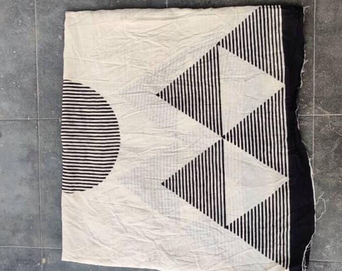 MultiBlock Geometric Hand Block Print Sarong, Beautiful scarf, and Pareo,Cotton Sarong, Holiday Gift for Her, Anniversary Gift for Wife