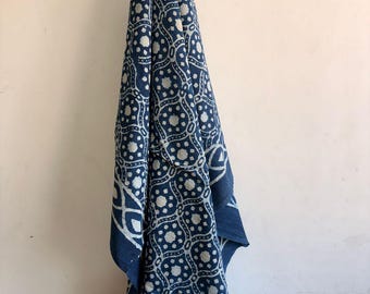 indian indigo blue printed sarong cotton sarong women scarf
