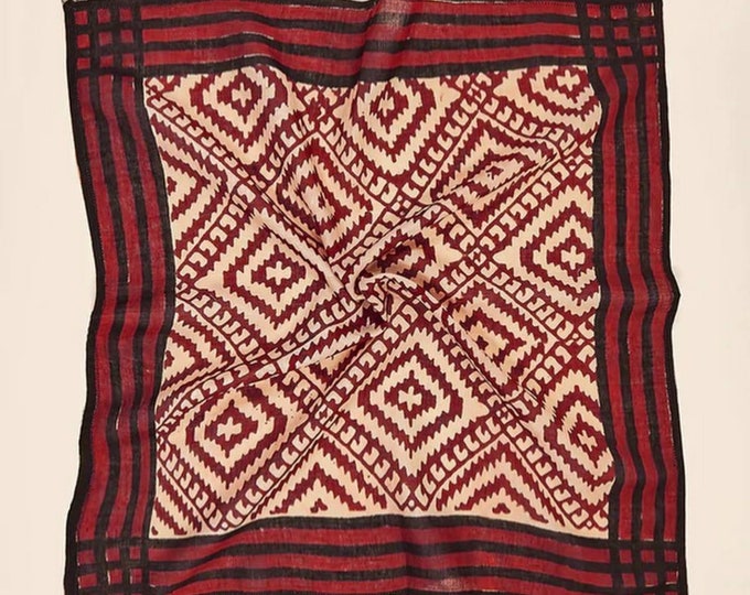 Organic Cotton Bandana Scarf, Boho Soft Cotton Bandanas, Cotton Neckerchief, Handmade Head Scarf/Handkerchief, High-Quality Unique Design