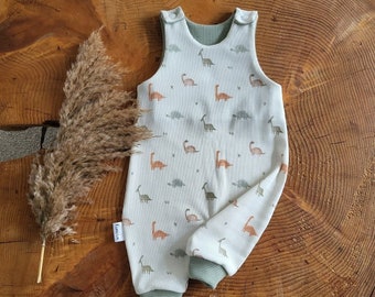 Romper rib jersey dinos for babies and toddlers