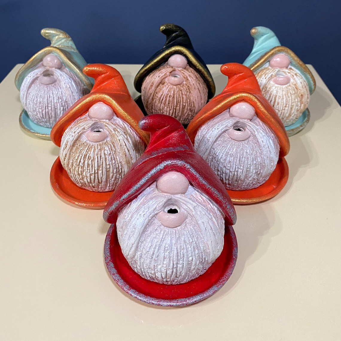 Handmade Gnome Incense Holder Backflow Incense Burner Gnome Etsy