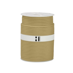 Puede incluir: Un carrete de cordón beige con una etiqueta blanca que dice "Hummel".
