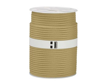May include: A spool of beige cord with a white label that reads "Hummel".