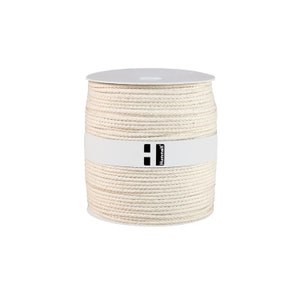 Hummelt® Cotton Rope 4 mm Cotton Cord Cotton String Cord Rope Hollow Braid (without core); 200 m