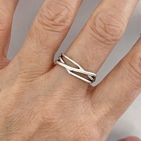 925 Solid Sterling Silver Ring, Handmade Hexagon Shape, Statement Silver Ring, Unique Ring, Boho Ring Women, Dainty Silver Ring, Ethnic Gift