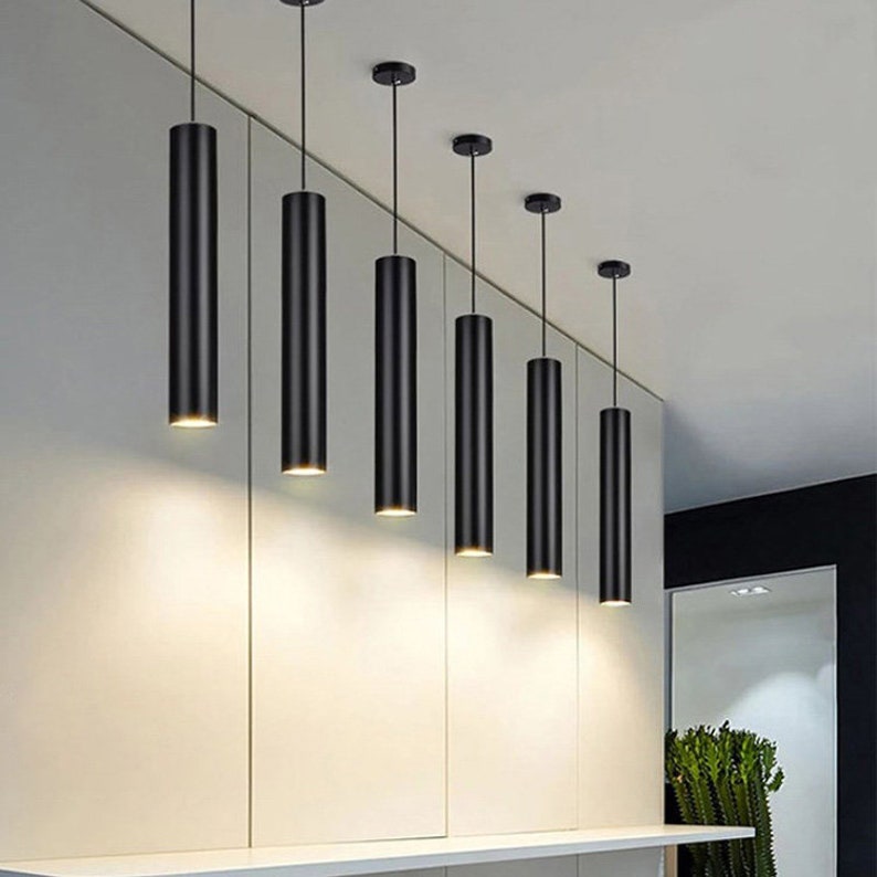 Pendant Light Long Barrel Lighting Pendant Ceiling Lighting Etsy