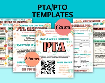 Editable PTA Flyer Bundle, School Event Templates (Canva Template)