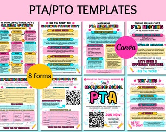 Editable PTA Flyer Bundle, School Templates (Canva)
