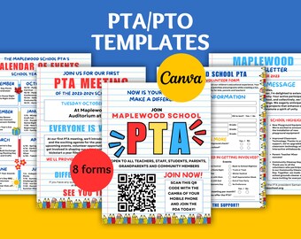 Editable PTA Flyer Bundle, School Event Templates (Canva)