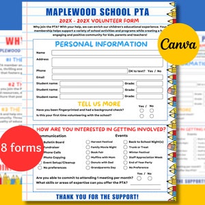 Editable PTA Flyer Bundle PTA hand out templates pta calendar flyer why join the pta newsletter pta meeting handout pta membership forms