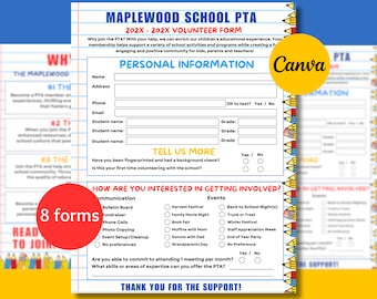 Editable PTA Flyer Bundle: Sign-Up, Calendar, Newsletter (Canva Template)