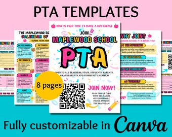 Editable PTA Flyer Bundle | School Event Templates (Canva)