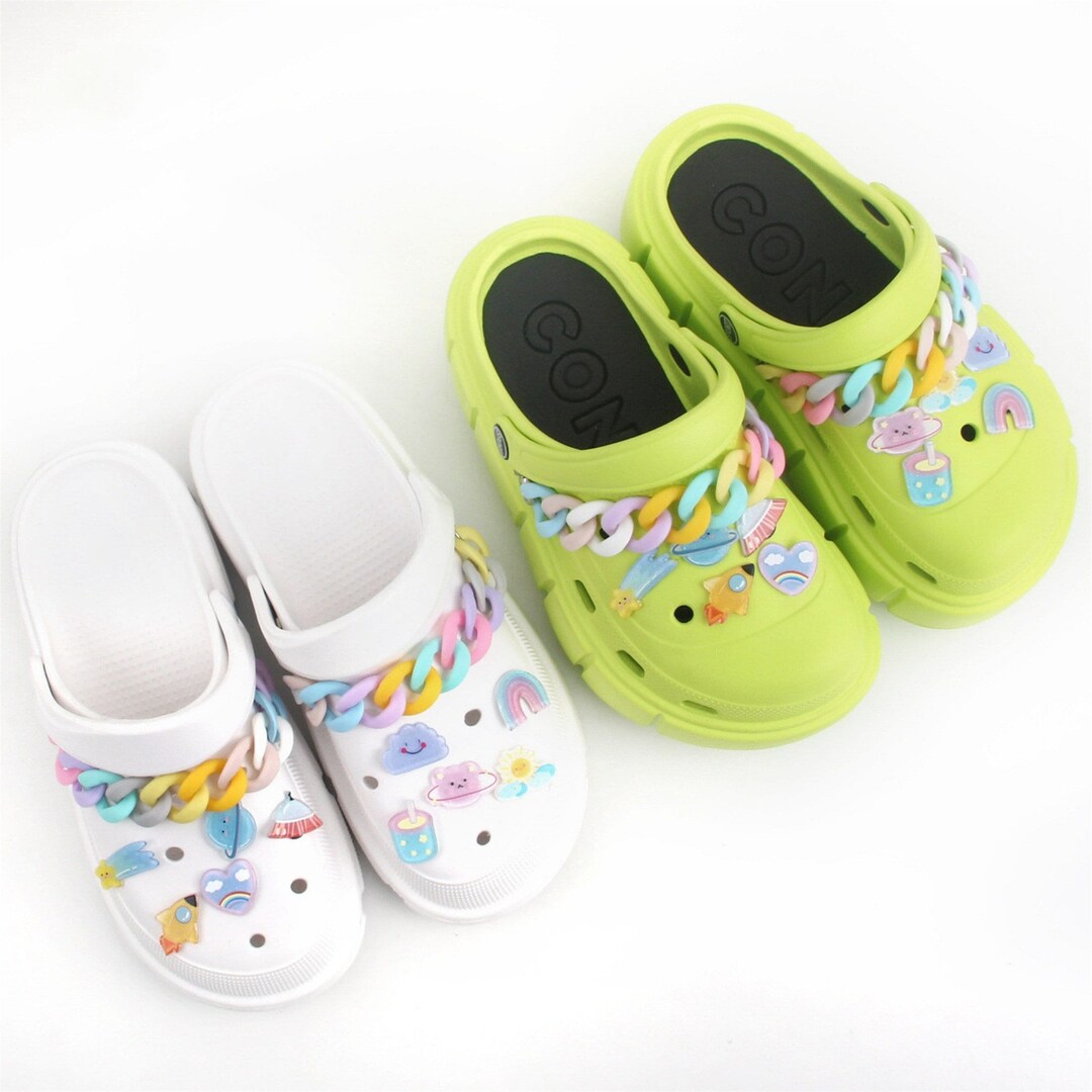 Charms for Crocs Shoe Accessories Colorful Chain for Crocs Etsy
