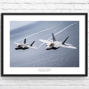 F-22 Raptor & F-35 Lightning Commemorative Framed Print