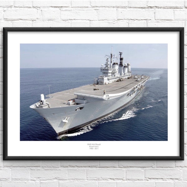 Lámina enmarcada Conmemorativo del HMS Ark Royal