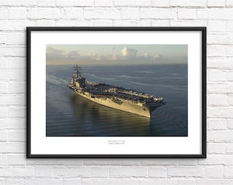 Lámina enmarcada Conmemorativo del portaaviones USS Nimitz