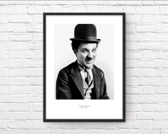 Charlie Chaplin Commemorative Framed Print