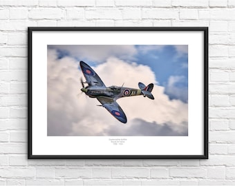 Spitfire Full Colour Commemorative Framed Print