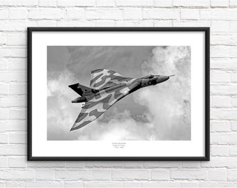 Impresión enmarcada conmemorativa del bombardero Vulcan