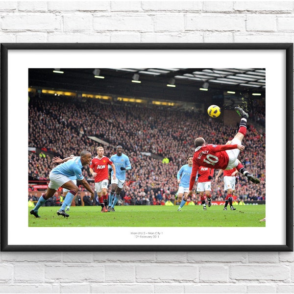 Rooney Overhead Goal Commemorative Framed Print