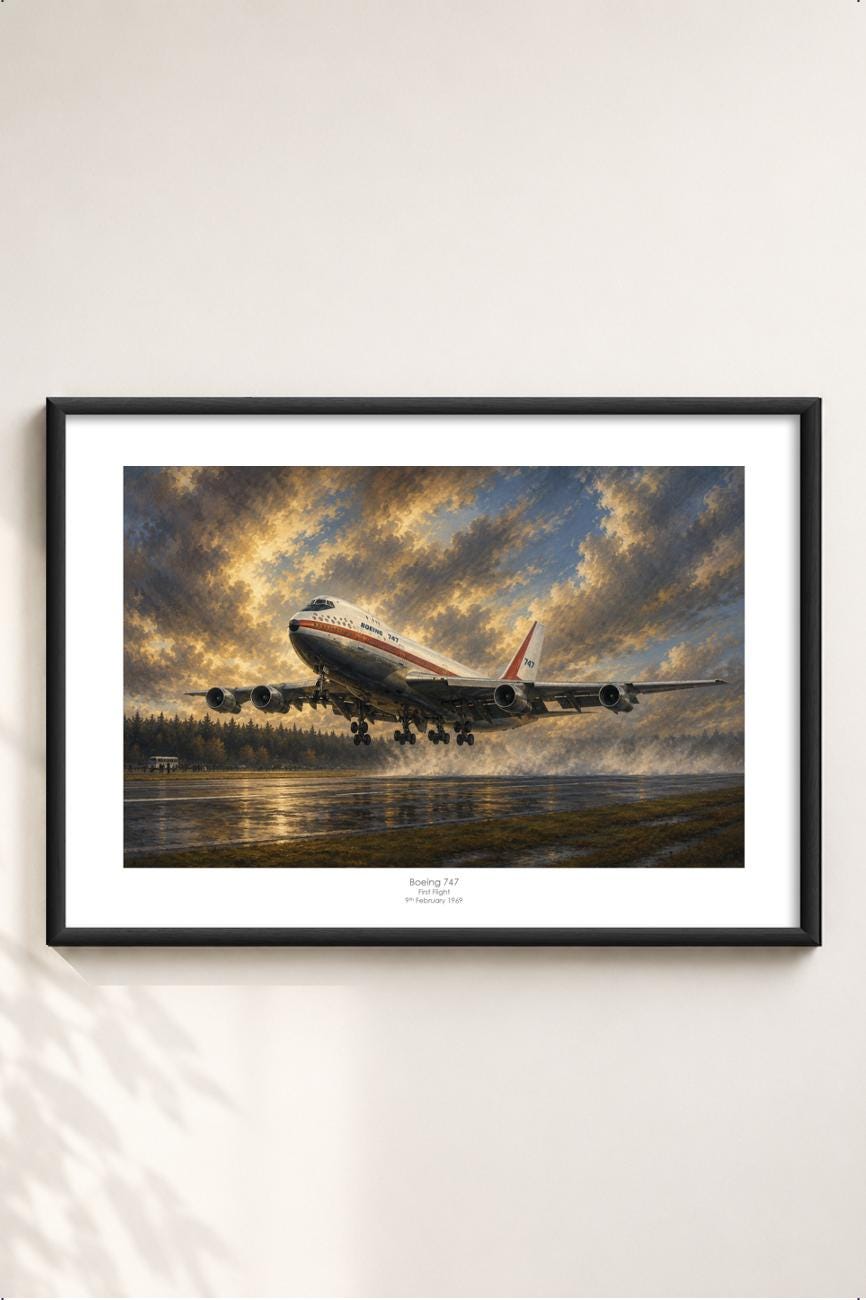 Boeing 747 Painting - Etsy