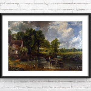 Der Heuwagen von John Constable, Reproduktion eines gerahmten Ölgemäldes