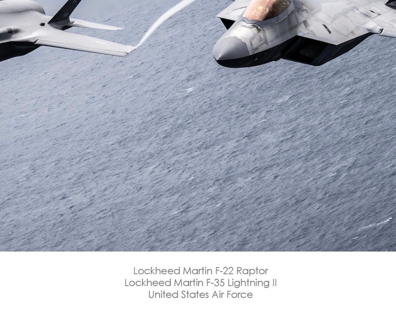 F-22 Raptor & F-35 Lightning Commemorative Framed Print - Etsy