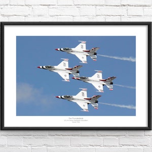 US Air Force Thunderbirds Kunstflug Mannschaft Gedenk gerahmter Druck