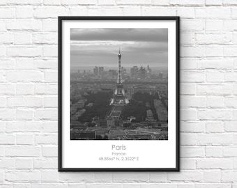 Paris Skyline Travel Framed Print