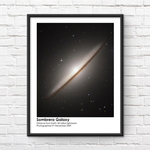 Lámina enmarcada Sombrero Galaxy Conmemorativo