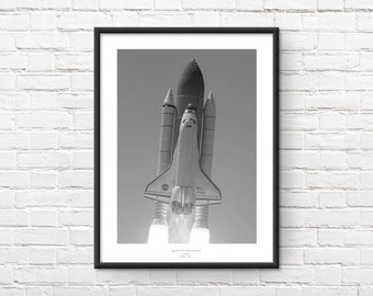 Space Shuttle Atlantis Commemorative Framed Print