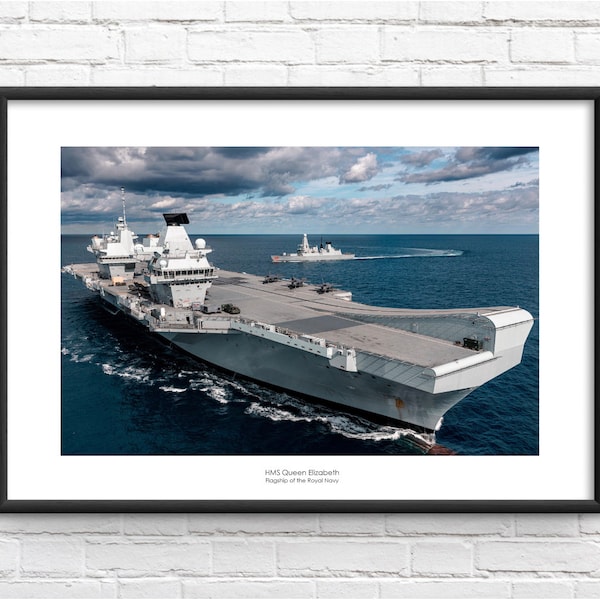Lámina enmarcada Conmemorativo HMS Queen Elizabeth