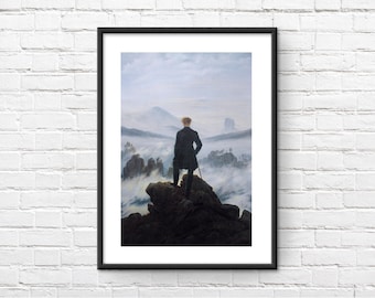 Wanderer Above the Sea of Fog Art Framed Print