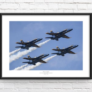 US Navy Blue Angels Commemorative Framed Print