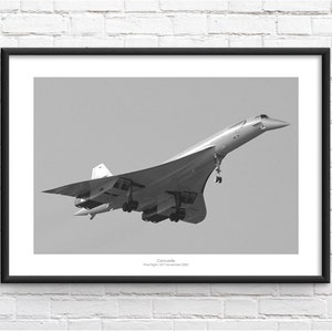 Concorde Finale Flug Gedenk Gerahmter Druck