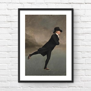 The Skating Minister Painting Reproduction Framed Print