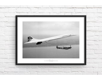 Concorde & Spitfire Commemorative Framed Print