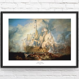 HMS Victory Battle of Trafalgar Framed Print