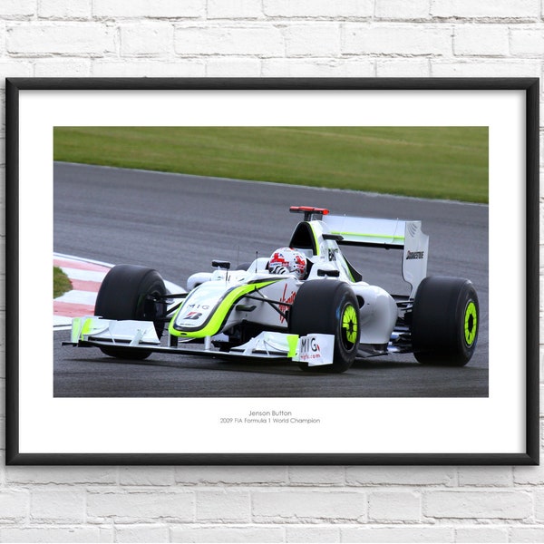 Jenson Button Brawn GP World Champions Commemorative Framed Print