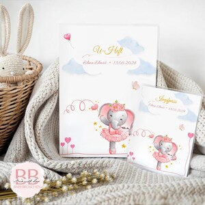U-book personalizzabile con cucciolo di tigre e orsetto del miele, copertina del libro d'esame, copertina protettiva personalizzata con nome, copertina protettiva, regalo