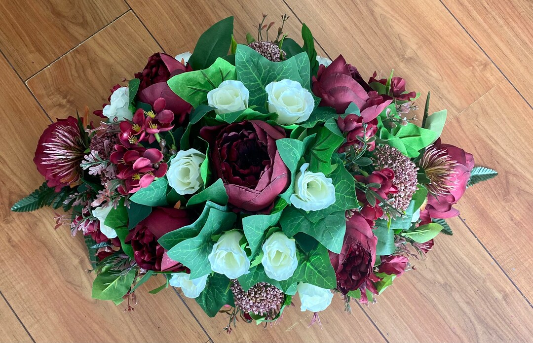 Silk Artificial Flower Grave Spray Cemetery Flowers Memorial Funeral